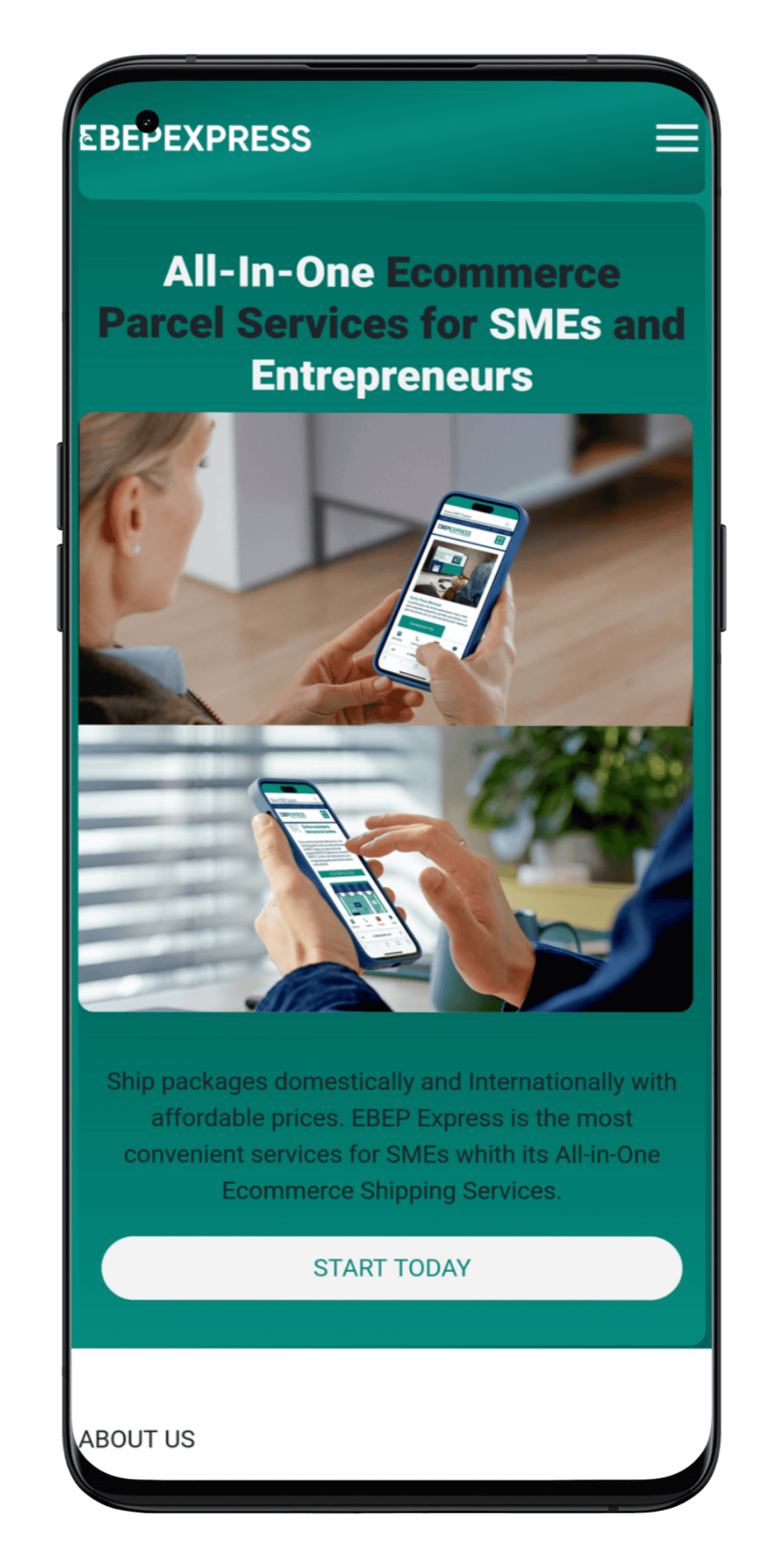 Ecommerce parcel shipping EBEP Express